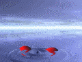 Gif animé coeur eau